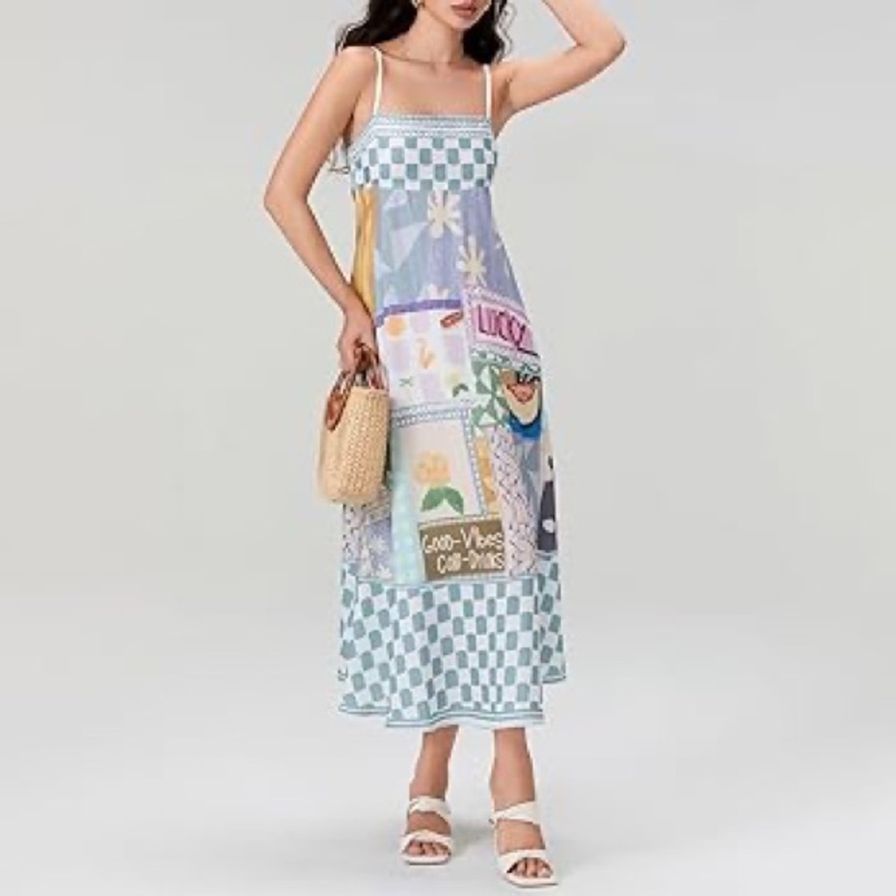 Colorful Patchwork Maxi Dress